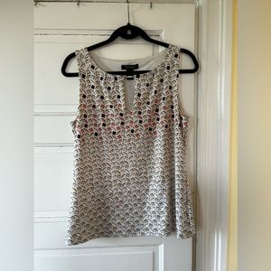 White House Black Market Sleeveless Blouse Size M